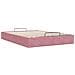 Struttura Letto Pouf senza Materasso Rosa 140x190 cm in Velluto - Foto miniatura 9