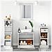 Set di mobili per il bagno con cassetto 3 pcs bianco anticato - Foto miniatura 4