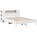 Letto Libreria senza Materasso Bianco 135x190 cm Legno di Pino - Foto miniatura 3