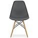 Sedia OSAKA con gambe naturali grigio scuro per soggiorno - Foto miniatura 2