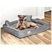 Cuccia per cani 130x105 cm in velluto grigio con cuscino impermeabile - Foto miniatura 5