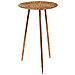 Tavolino Angolare In Metallo Dorato 34,5x34,5x59h - Foto miniatura 1