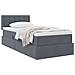 Letto con Contenitore Grigio scuro 100 x 200 cm Velluto - Foto miniatura 3