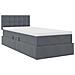 Letto con Contenitore Grigio scuro 100 x 200 cm Velluto - Foto miniatura 5