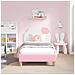 Struttura letto bambini con testata Rosa 80 x 160 cm PU - Foto miniatura 3