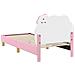 Struttura letto bambini con testata Rosa 80 x 160 cm PU - Foto miniatura 7