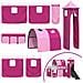 Struttura del letto loft per bambini Bianco e Rosa 90 x 200 cm - Foto miniatura 7