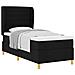 Letto a molle con materasso Nero 190 x 90 cm Tessuto - Foto miniatura 1