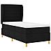 Letto a molle con materasso Nero 190 x 90 cm Tessuto - Foto miniatura 5