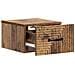 Mobiletto da notte a muro 2 pcs Legno antico 34,5 x 33 x 20 cm - Foto miniatura 4