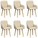 Sedie da pranzo 6 pcs Tessuto Crema 56,5 x 50 x 87,5 cm - Foto miniatura 1