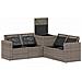 Set di divani 5 pz Grigio e Blu Navy Rattan sintetico e Acciaio - Foto miniatura 4