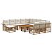 Set Divano da Giardino 13 pz Naturale e Bianco Crema polyrattan - Foto miniatura 1