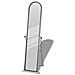 Specchio Autoportante A Figura Intera Rettangolare Grigio - Foto miniatura 1