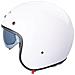 Casco Moto Jet Cafe Racer Omologato Ece 22-05 Parasole Scooter Bianco Xs - Foto miniatura 4