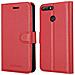 Custodia Compatibile Con Huawei Y6 Prime In Rosso Carminio - Coperchio Protettiva Con Chiusura Magnetica, Funzione Stand E Tasca Per Le Carte - Foto miniatura 8