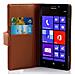 Cadorabo Custodia Compatibile Con Nokia Lumia 925 In Marrone Cioccolata - Coperchio Protettivo In Ecopelle Testurizzata E Tasca Per Carte Di Credito - Foto miniatura 2