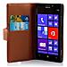 Cadorabo Custodia Compatibile Con Nokia Lumia 925 In Marrone Cioccolata - Coperchio Protettivo In Ecopelle Testurizzata E Tasca Per Carte Di Credito - Foto miniatura 1