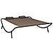Lettino da Esterno in Tessuto Marrone - Foto miniatura 1