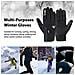 Wfx Inverno Guanti Dello Schermo Di Tocco Antiscivolo Guanti Caldi Antivento Termici Guanti Sport Ciclismo Per La Bici Guanti Men Women Esterne Per Running Campeggio Di Guida (nero Piccolo)  - Foto miniatura 4