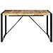 Tavolo Da Pranzo 140x140x75 Cm In Legno Di Mango Grezzo - Foto miniatura 2