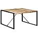 Tavolo Da Pranzo 140x140x75 Cm In Legno Di Mango Grezzo - Foto miniatura 7