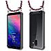 Catena Di Telefoni Cellulari Compatibile Con Samsung Galaxy A6 2018 In Rosso Blu Bianco - Coperchio Protettivo In Silicone Con Anelli D'argento, Cinturino In Corda E Custodia Staccabile - Foto miniatura 8