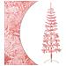 Albero Natale Artificiale Sottile A Metà E Supporto Rosa 150 Cm - Foto miniatura 1