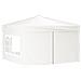 Tenda Per Feste Pieghevole Con Pareti Laterali Bianco 3x3 M - Foto miniatura 3