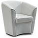Poltrona Annaluna, Poltrona Da Salotto, 100% Made In Italy, Poltroncina Relax In Ecopelle, Cm 70x60h74, Bianco - Foto miniatura 1