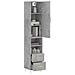 Credenza Grigio Cemento 34,5x34x180 Cm In Legno Multistrato - Foto miniatura 3