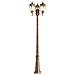 Lampada Da Terra Classica Da Esterno Alluminio Oro 3 Luci E27 60w Ip44 - Foto miniatura 1