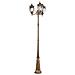 Lampada Da Terra Classica Da Esterno Alluminio Oro 3 Luci E27 60w Ip44 - Foto miniatura 2