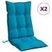 Cuscini Sedia Con Schienale Alto 2 Pz Blu Chiaro Tessuto Oxford - Foto miniatura 2