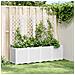 Fioriera Da Giardino Con Traliccio Bianco 160x40x140 Cm In Pp - Foto miniatura 7