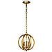 Lampadario Classico Corinne Acciaio Ottone Brunito 3 Luci E14 D28,6cm - Foto miniatura 2
