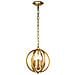 Lampadario Classico Corinne Acciaio Ottone Brunito 3 Luci E14 D28,6cm - Foto miniatura 1