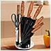 Set Coltelli 7 Pezzi Manico Effetto Legno Con Supporto, Nero - Foto miniatura 3