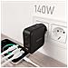 ASCH-140W3P031-BK Caricabatterie per dispositivi mobili Universale Nero AC Ricarica rapida Interno - Foto miniatura 5