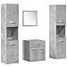 Set Mobili Da Bagno 4 Pz Grigio Cemento In Legno Multistrato - Foto miniatura 2