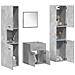 Set Mobili Da Bagno 4 Pz Grigio Cemento In Legno Multistrato - Foto miniatura 1