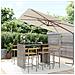 Set Bar Giardino 7pz Grigio Polyrattan e Legno Massello Acacia - Foto miniatura 3