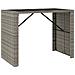 Set Bar Giardino 7pz Grigio Polyrattan e Legno Massello Acacia - Foto miniatura 4
