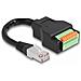 Cavo RJ45 Cat. 5e maschio per adattatore morsettiera con pulsante da 15 cm - Foto miniatura 1