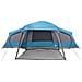 Tenda da Campeggio con Portico Cupola 9Persone Blu Impermeabile - Foto miniatura 6