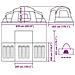 Tenda da Campeggio con Portico Cupola 9Persone Blu Impermeabile - Foto miniatura 10