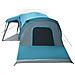 Tenda da Campeggio con Portico Cupola 9Persone Blu Impermeabile - Foto miniatura 7