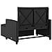 Divano Da Giardino Con Cuscini A 2 Posti Nero In Polyrattan - Foto miniatura 7