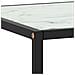 Tavolino Da Salotto Nero Con Vetro Marmo Bianco 90x90x50 Cm - Foto miniatura 4