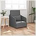Divano Letto Pieghevole 2-in-1 Grigio Scuro 65x80x83 cm Tessuto - Foto miniatura 2